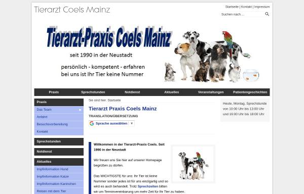 Vorschau von www.tierarzt-coels-mainz.de, Tierarzt Ralf Coels