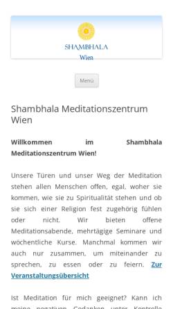 Vorschau der mobilen Webseite wien.shambhala.info, Shambhala Meditationszentrum Wien