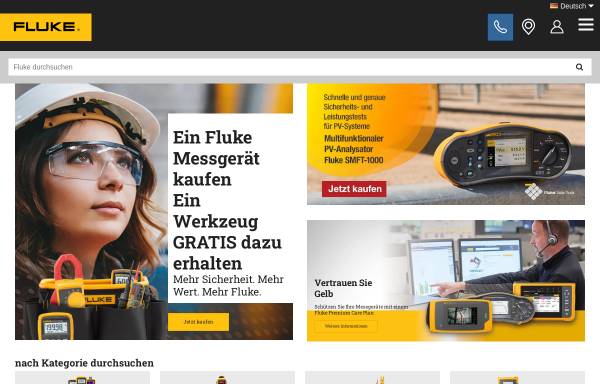Vorschau von www.fluke.com, Fluke Corporation - Fluke Deutschland GmbH