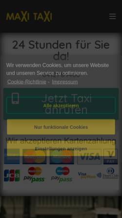 Vorschau der mobilen Webseite www.maxi-taxi-elmshorn.de, Maxi Taxi