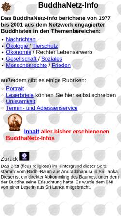 Vorschau der mobilen Webseite www.kommundsieh.de, BuddhaNetz-Info