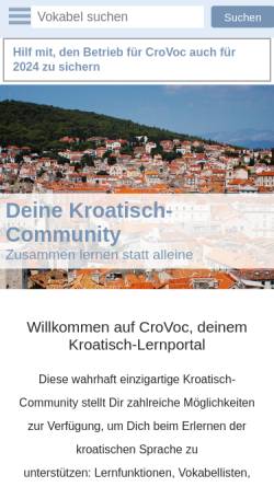 Vorschau der mobilen Webseite crovoc.de, CroVoc