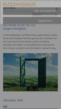Vorschau der mobilen Webseite www.buddhismus-aktuell.de, Buddhismus Aktuell