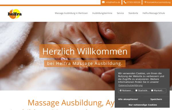 Vorschau von www.helfra.de, Helfra Massageausbildungen