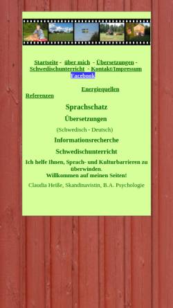 Vorschau der mobilen Webseite www.c-heisse.de, Sprachschatz