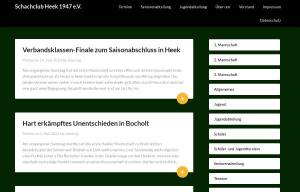 Vorschau von www.schachclub-heek.de, Schachclub Heek 1947 e.V.