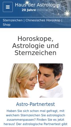 Vorschau der mobilen Webseite www.haus-der-astrologie.de, Haus-der-Astrologie