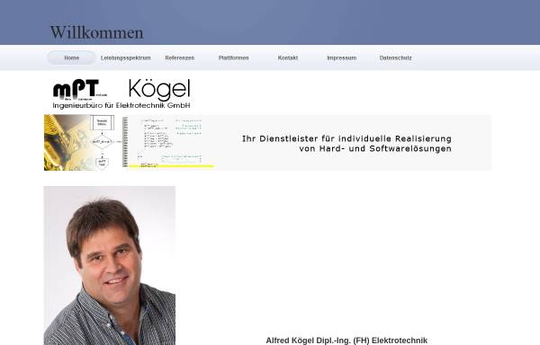 Vorschau von www.mpt-koegel.de, MPT Kögel Ingenieurbüro für Elektrotechnik GmbH