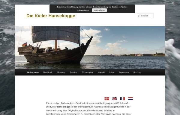 Vorschau von www.hanse-kogge.de, Die Kieler HanseKogge