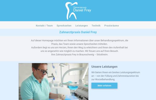 Vorschau von www.zahnarzt-frey.de, Zahnarztpraxis Daniel Frey
