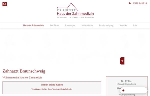 Vorschau von www.haus-der-zahnmedizin.de, Haus der Zahnmedizin, Gemeinschaftspraxis Rüffert, Lübke und Wischniowski