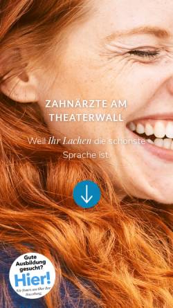 Vorschau der mobilen Webseite www.xn--zahnrzte-am-theaterwall-y7b.de, Zahnärzte am Theaterwall - Dr. med. dent. Michael Boger und Inge Boger
