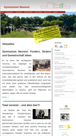 Vorschau der mobilen Webseite www.gymneureut.de, Gymnasium Neureut