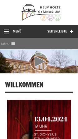 Vorschau der mobilen Webseite www.helmholtz-karlsruhe.de, Helmholtz-Gymnasium