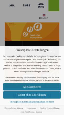 Vorschau der mobilen Webseite www.aha.li, Aha Liechtenstein