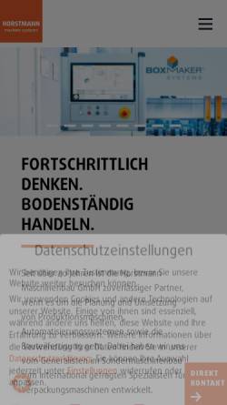 Vorschau der mobilen Webseite horstmann-maschinenbau.de, Horstmann Maschinenbau GmbH