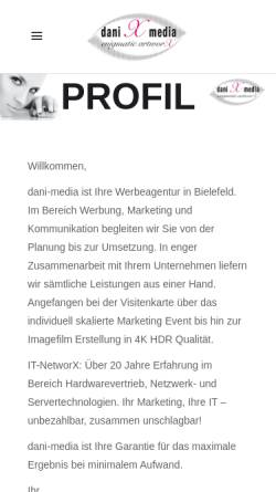 Vorschau der mobilen Webseite www.dani-media.de, Da.ni-MEDIA