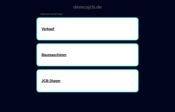 Vorschau von www.demcojcb.de, Demco JCB Vertrieb & Service GmbH