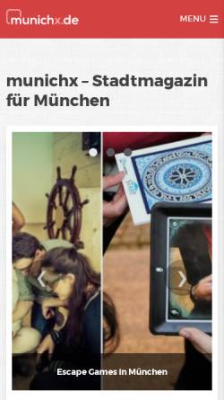 Vorschau der mobilen Webseite www.munichx.de, munichx