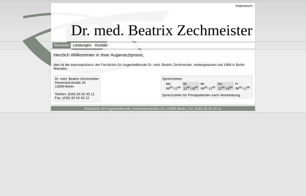 Vorschau von www.augen-zechmeister.de, Dr. med. Beatrix Zechmeister