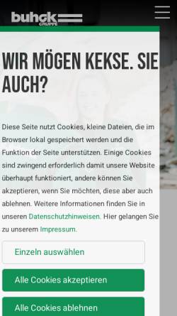 Vorschau der mobilen Webseite buhck-gruppe.de, Buhck Umweltservices GmbH & Co. KG