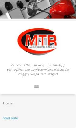Vorschau der mobilen Webseite mtr-reinsberg.de, Motor Technik Reinsberg