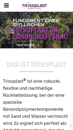 Vorschau der mobilen Webseite www.trisoplast.de, TRISOPLAST Deutschland