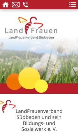 Vorschau der mobilen Webseite www.landfrauenverband-suedbaden.de, Landfrauenverband Südbaden