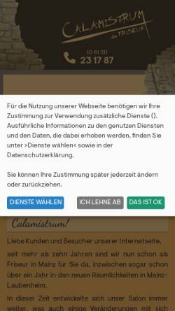 Vorschau der mobilen Webseite www.calamistrum-mainz.de, Calamistrum