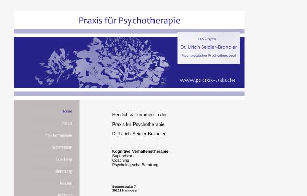 Vorschau von www.praxis-usb.de, Praxis für Psychotherapie Dr. Seidler-Brandler