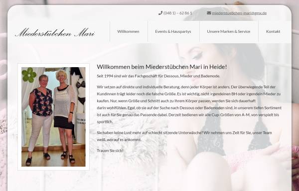 Vorschau von www.miederstuebchen-mari.de, Miederstübchen Mari