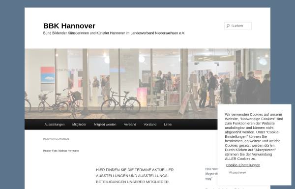 Vorschau von www.bbk-hannover.de, BBK, Bund bildender Künstlerinnen und Künstler e.V. - Gruppe Hannover
