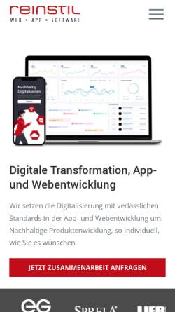 Vorschau der mobilen Webseite www.digitalagentur-mainz.de, reinstil GmbH & Co. KG - Digitalagentur Mainz
