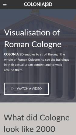 Vorschau der mobilen Webseite www.colonia3d.de, Colonia 3D