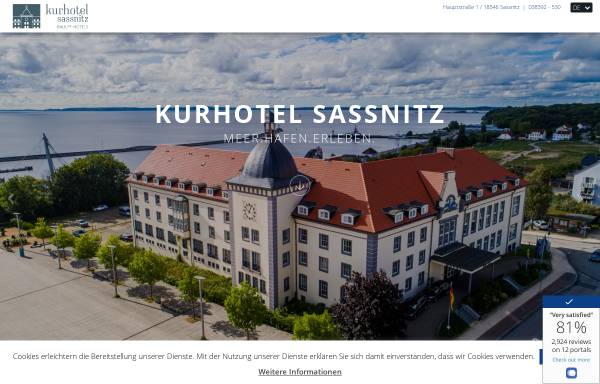 Vorschau von www.kurhotelsassnitz.de, Kurhotel Sassnitz