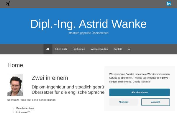 Vorschau von www.awatranslations.de, Astrid Wanke