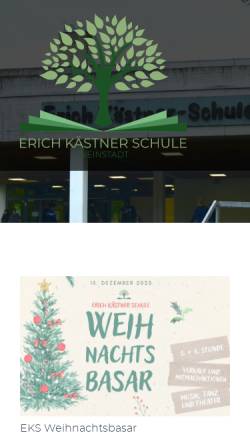 Vorschau der mobilen Webseite eks-weinstadt.de, Erich Kästner-Schule Weinstadt