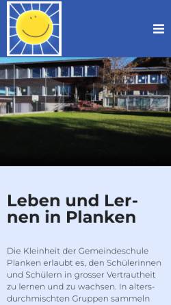 Vorschau der mobilen Webseite www.schuleplanken.li, Schule Planken