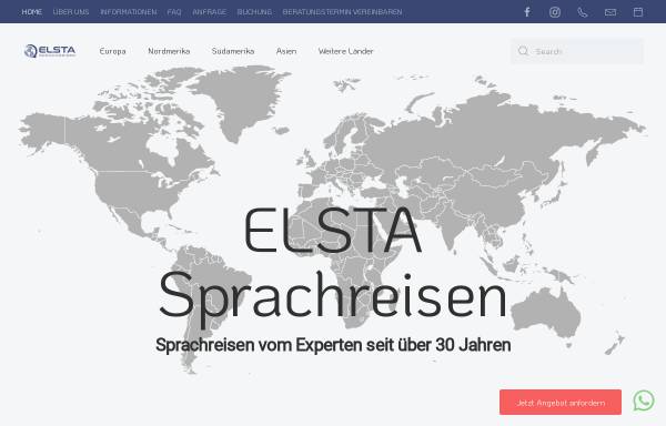 Vorschau von www.elsta-sprachreisen.de, ELSTA Sprachreisen