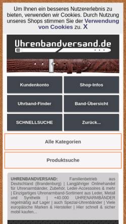 Vorschau der mobilen Webseite www.uhrenarmband-versand.de, Hannelore und Lydia Staats GbR