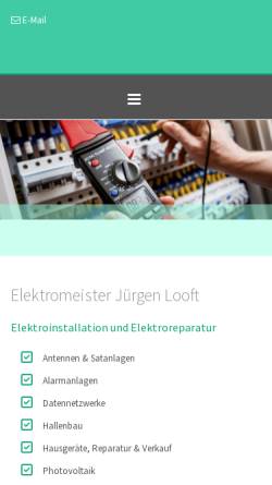 Vorschau der mobilen Webseite www.elektro-looft.de, Elektro Looft