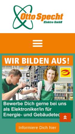Vorschau der mobilen Webseite elektro-specht.de, Otto Specht Elektro GmbH