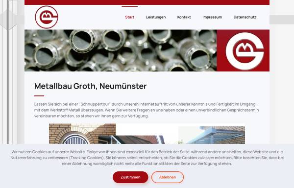 Vorschau von www.metallbau-groth.de, Metallbau Groth
