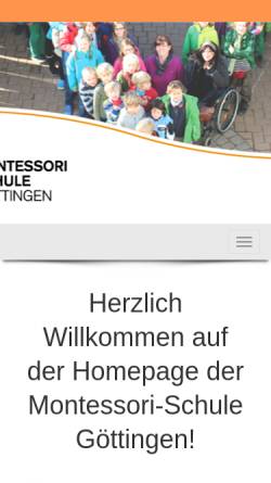 Vorschau der mobilen Webseite www.montessori-schule-goettingen.de, Montessori-Schule Göttingen