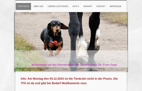 Vorschau von www.fries-jung.de, Dr. Fries-Jung, Tierärztin