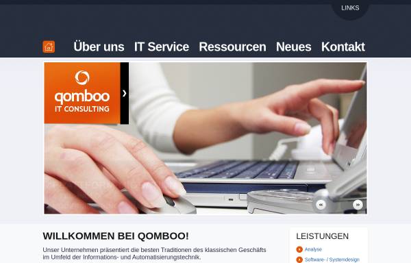 Vorschau von www.qomboo.com, Qomboo - IT Consulting