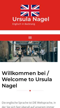 Vorschau der mobilen Webseite englisch-in-backnang.de, Sprachschule Ursula Nagel