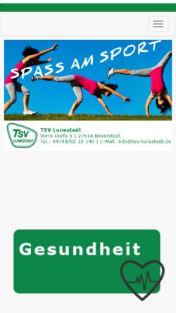 Vorschau der mobilen Webseite tsv-lunestedt.de, TSV-Lunestedt [Lunestedt]