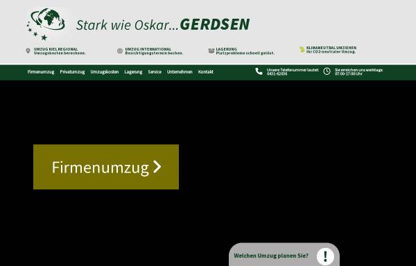 Vorschau von www.gerdsen.de, Oskar Gerdsen Möbelspedition GmbH