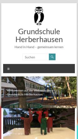 Vorschau der mobilen Webseite www.grundschule-herberhausen.de, Grundschule Herberhausen